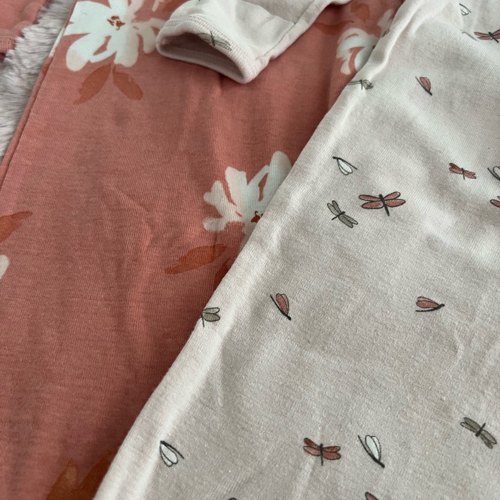 Floral and Dragonfly Print Baby nightdress